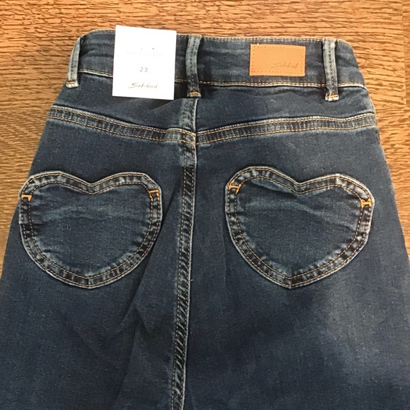 Subdued Flare Heart Jeans 